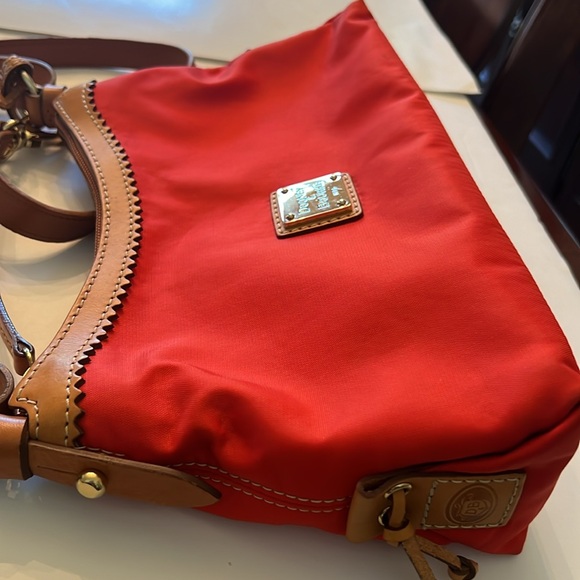 Dooney & Bourke Red and Tan Crossbody Bag - Picture 16 of 16